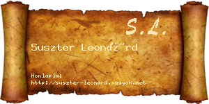 Suszter Leonárd névjegykártya